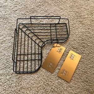 New Black Self Adhesive Shower Caddy